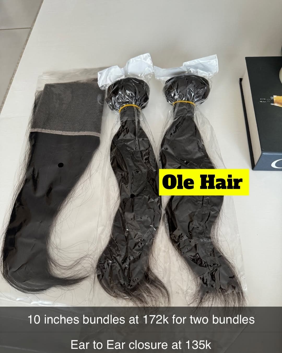 10-inch Straight Bundle with Closure - Image 1