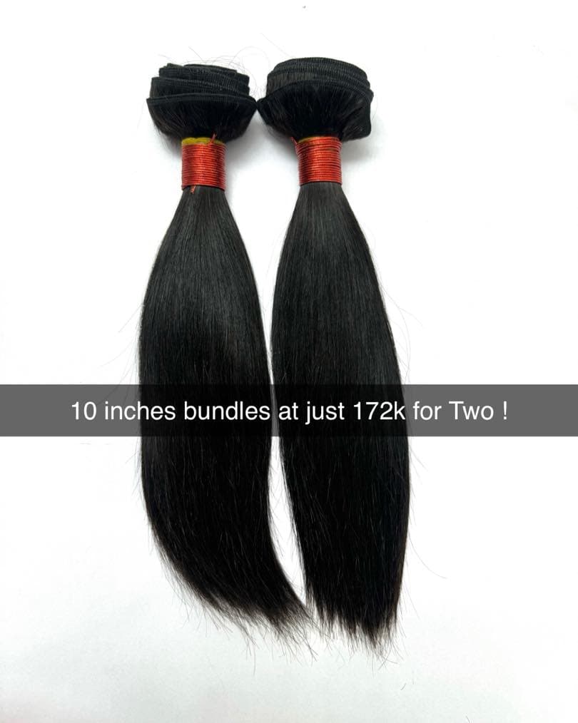 10-inch Straight Bundle with Closure thumbnail 2